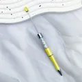 DIY yellow beadable ballpoint pen with star shaped colorful candy fillings inside - 1.0mm Bullet Tip / Morandi Yellow