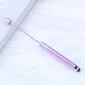 Purple telescopic beaded stylus pen for smartphone and tablet touch screens DIY accessory - 63-Morandi Purple