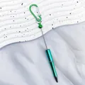 Penna a sfera perlata in metallo verde portatile con moschettone da esterno utile - 1.0 Tipo Proiettile / Verde