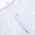 Bolígrafo azul claro para manualidades con detalles plateados para diseños DIY únicos - Azul Aqua