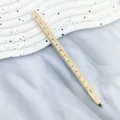 Eco-friendly natural wood ballpoint pen featuring a functional 14cm ruler scale design - 1.0mm Tip / Natural Wood Color