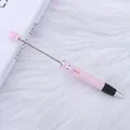 Bolígrafo retráctil rosa para crear manualidades con cuentas y una cara sonriente - Rosa Caramelo Claro (51)
