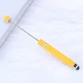 Yellow beadable multi-functional stylus pen with capacitive touch tip for DIY hobby - 71-Khaki Yellow