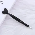 Professional black nail art dotting pen with a cute heart top for rhinestone pickup. - Heart / Black