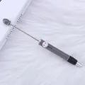 Bolígrafo retráctil gris con una linda carita sonriente para manualidades DIY - Dark Gray (53)