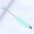 Mint green DIY beadable stylus pen with an elongated metal rod for touchscreen use - 72-Khaki Light Green