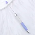 Bolígrafo de cuentas lavanda DIY con tubo transparente vacío para relleno creativo - Azul Sereno