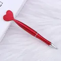 Red heart-shaped 2-in-1 professional nail art dotting pen for rhinestones and decals application - Heart / Red