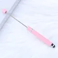 Elegant pink DIY beadable stylus pen with extendable telescopic rod for touchscreens - 73-Khaki Light Pink