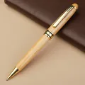 Elegant natural bamboo ballpoint pen with luxury gold accents for business office gifts - Bamboo Ballpoint Pen