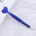 Elegant blue dual-ended nail art dotting and picking tool with a heart-shaped top - Heart / Blue