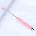 Extendable pink touch screen beaded pen for DIY crafts, writing and stylus functionality - 75-Romance Pink
