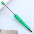 Creative green DIY beadable ballpoint pen for handmade jewelry design - Bright Green