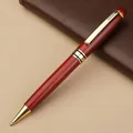 Elegant rosewood business ballpoint pen with gold accents for professional office use - Beech Wood Ballpoint Pen