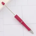 High-quality customizable DIY beading ballpoint pen in a sparkling pink pearl finish - Pearlescent Rose Red