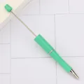 Mint green glitter beadable ballpoint pen for DIY crafts and jewelry making - Pearlescent Light Green