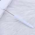 Bolígrafo de cuentas blanco minimalista con varilla metálica para creación de joyas DIY - Blanco