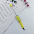 DIY yellow lemon fruit beaded ballpoint pen with decorative rhinestones and pearls - Mango / 1.0mm / Yellow