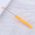 Bolígrafo de cuentas naranja minimalista con barril grueso para manualidades creativas - Naranja