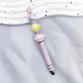 DIY beadable stylus pen with cute pastel cream and dessert style beads - 1.0mm Bullet Tip / Candy Light Pink