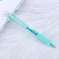 Retractable turquoise erasable gel pen with thermal ink and soft grip for students - 0.5mm / Light Green