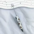 Sparkly leopard print crystal encrusted ballpoint pen with rotating metal barrel - White