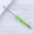 Bolígrafo de cuentas DIY verde brillante galvanizado UV con punta metálica para papelería - Paquete Individual / Verde Macarrón
