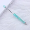 Bolígrafo de cuentas DIY verde menta claro con acabado brillante galvanizado UV - Paquete Individual / Azul Claro Caramelo