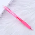 Pink retractable erasable gel pen with rubber grip for student writing stationery - 0.5mm / Rose Red