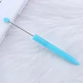 Bolígrafo largo azul claro para cuentas DIY con varilla de metal - Azul