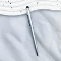 Elegant silver metal stylus ballpoint pen with a sleek aluminum barrel for business. - Silver