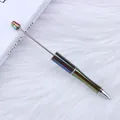 Bolígrafo de cuentas arcoíris con un acabado metálico iridiscente muy brillante - Paquete Individual / Marrón Niebla de Seda