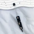 Elegant black leopard print rhinestone beadable ballpoint pen with metallic accents - Black