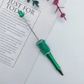 DIY metallic green beadable pen with mermaid pearls and crystal accents. - Imperial Green
