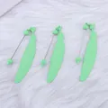 Pastel green candy-colored feather-shaped DIY jewelry bead rod and leaf bookmark tool - Grass Green