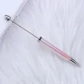 Bolígrafo de cuentas chapado en UV iridiscente con degradado arcoíris para manualidades - Punta de Bala de 1,0 mm / 50 Piezas / Púrpura Blanco Pálido Colorido
