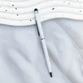 Sleek white metal ballpoint pen with integrated stylus tip for touch screens - White