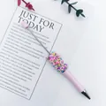 Creative pink candy sprinkle beadable pen for DIY craft stationery and party favors gift - 1.0mm Bullet Tip / Candy Light Pink
