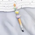 DIY Perlen-Eingabestift Kugelschreiber mit Zauberstab-Design und einem Farbverlauf - 1,0mm Kugelkopf / Orangefarbener Farbverlauf