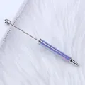 Bolígrafo de cuentas DIY premium con mango holográfico degradado en color violeta - Punta de Bala de 1,0 mm / 50 Piezas / Colorful Serene Blue