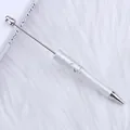 Bolígrafo de plata para cuentas con una textura agrietada detallada en el cuerpo metálico - Plata Degradado