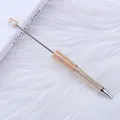 Bolígrafo de cuentas chapado en UV iridiscente en acabado oro champán para DIY. - Paquete Individual / Caqui Beige