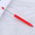 Bolígrafo de cuentas rojo profesional con una aguja de acero inoxidable duradera - Rojo Fluorescente