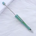 Bolígrafo de cuentas galvanizado UV arcoíris iridiscente en tonos verdes suaves - Paquete Individual / Caqui Verde