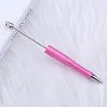 Bolígrafo de cuentas rosa metálico con elegante textura en relieve para manualidades - Rojo Rosa Fluorescente