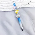 Kreativer DIY Perlen Kugelschreiber mit Touchscreen-Spitze und blauem Farbverlauf Design - 1,0mm Kugelkopf / Verlauf Blau