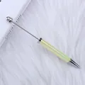 Bolígrafo para cuentas DIY con acabado degradado nacarado en color verde claro - Punta de Bala de 1,0 mm / 50 Piezas / Colorful Creamy Yellow