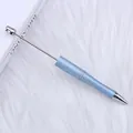 Elegante bolígrafo de cuentas en relieve azul claro con varilla de metal para DIY - Azul Aqua