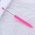 Elegante bolígrafo rosa para cuentas con varilla de metal para decoración de cuentas DIY - Rojo Rosa Fluorescente