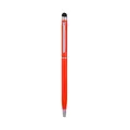 Elegante penna a sfera in metallo arancione con punta stilo per ogni touchscreen - Arancione